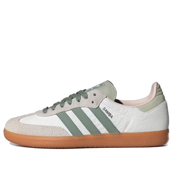 (WMNS) adidas Samba 'Cloud White Silver Green' ID0492