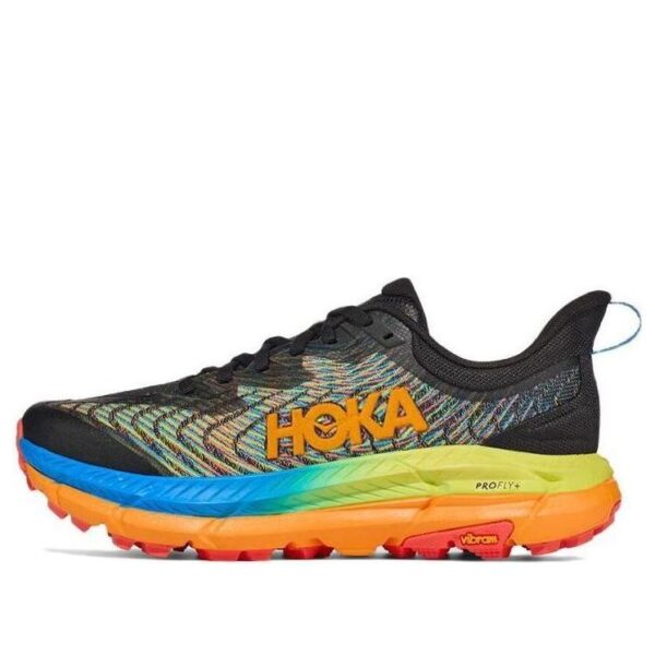 HOKA ONE ONE Mafate Speed 4 'Black Multi-Color' 1138472-BKML